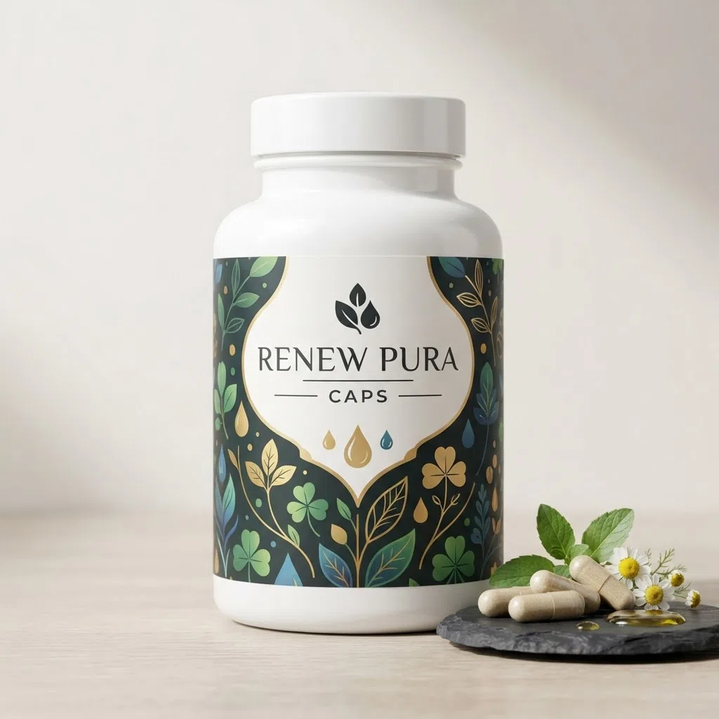 Renew Pura Caps flaske med naturlige ingredienser